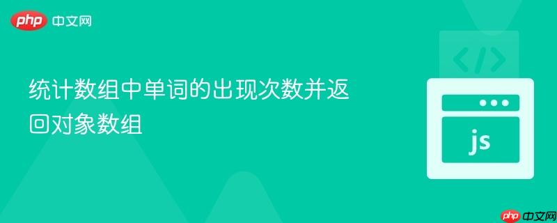 统计数组中单词的出现次数并返回对象数组