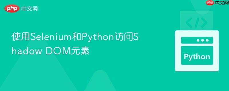 使用Selenium和Python访问Shadow DOM元素