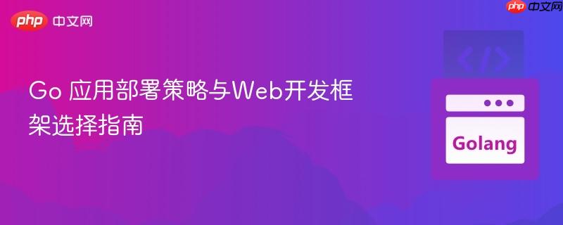 Go 應用部署策略與Web開發(fā)框架選擇指南