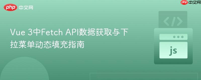 Vue 3中Fetch API数据获取与下拉菜单动态填充指南
