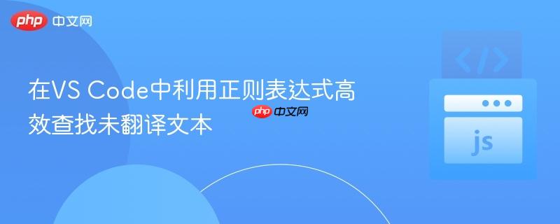 在VS Code中利用正则表达式高效查找未翻译文本