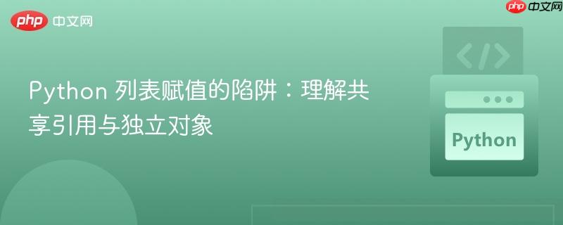 Python 列表赋值的陷阱:理解共享引用与独立对象