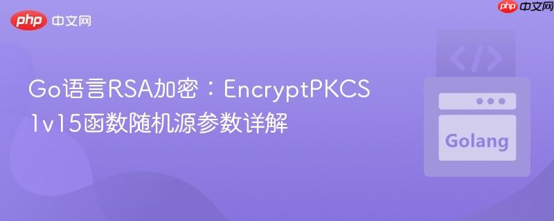 Go語(yǔ)言RSA加密：EncryptPKCS1v15函數(shù)隨機(jī)源參數(shù)詳解
