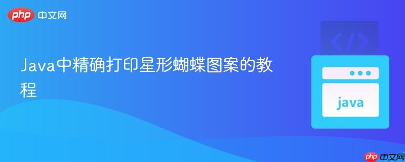 Java中精确打印星形蝴蝶图案的教程