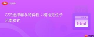 CSS选择器与特异性：精准定位子元素样式