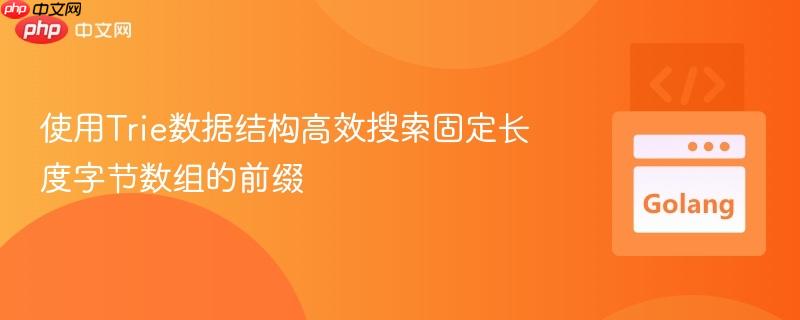 使用Trie数据结构高效搜索固定长度字节数组的前缀
