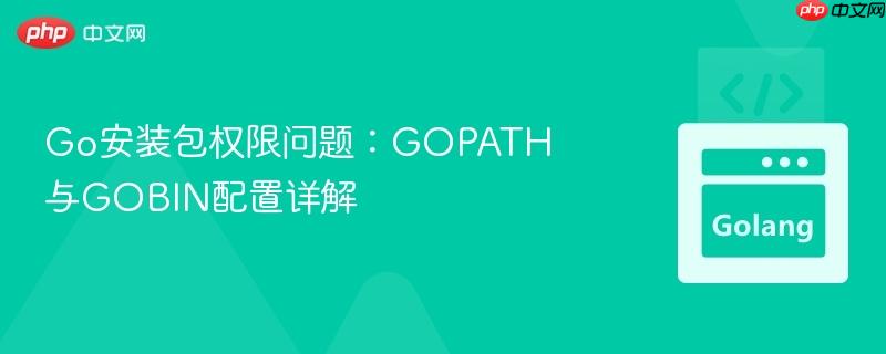 Go安装包权限问题:GOPATH与GOBIN配置详解