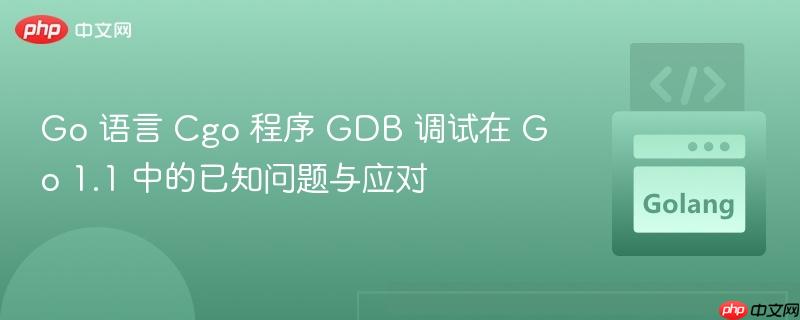 Go 语言 Cgo 程序 GDB 调试在 Go 1.1 中的已知问题与应对
