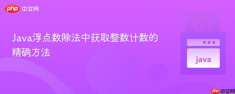 Java浮点数除法中获取整数计数的精确方法
