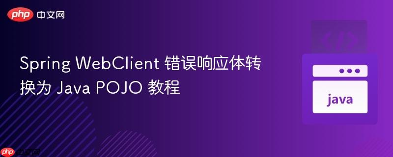 Spring WebClient 错误响应体转换为 Java POJO 教程