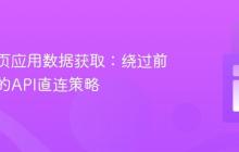优化单页应用数据获取:绕过前端渲染的API直连策略
