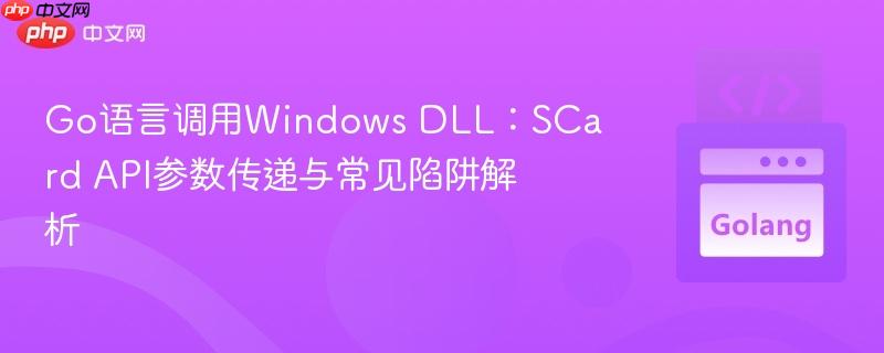 Go语言调用Windows DLL:SCard API参数传递与常见陷阱解析