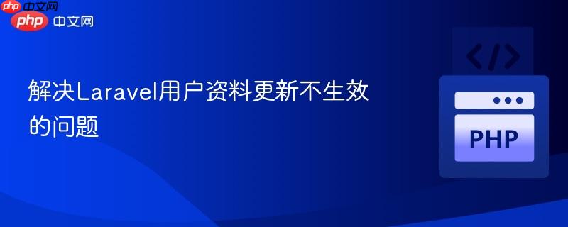 解决laravel用户资料更新不生效的问题