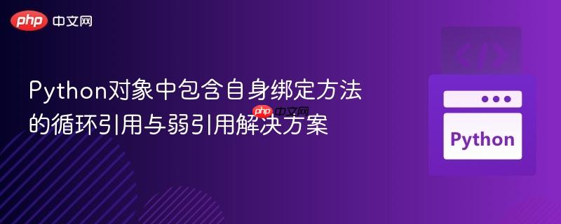 Python对象中包含自身绑定方法的循环引用与弱引用解决方案
