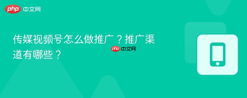 傳媒視頻號(hào)怎么做推廣？推廣渠道有哪些？