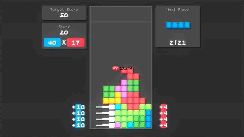 《爆连方块》新品节Demo公开:肉鸽+俄罗斯方块有没有搞头?