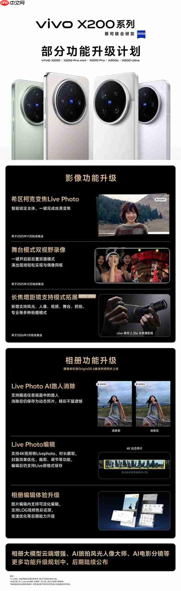 拍摄更强了!vivo X200系列功能升级:舞台模式双视野录像来了