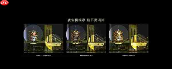 荣耀Magic8 Pro和友商夜景实拍对比：谁是夜神 一目了然