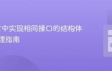 Go语言中实现相同接口的结构体切片处理指南