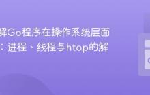 深入理解Go程序在操作系统层面的行为：进程、线程与htop的解读