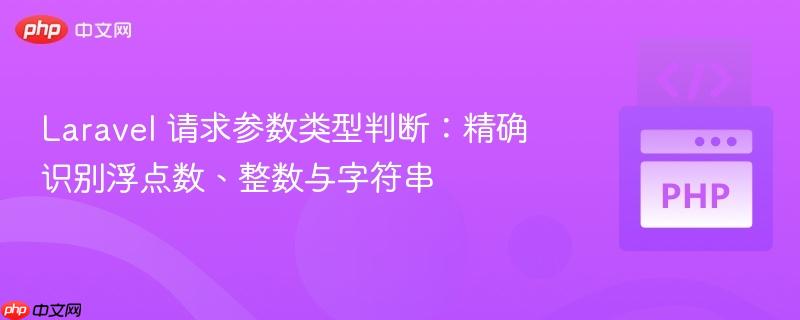Laravel 请求参数类型判断:精确识别浮点数、整数与字符串