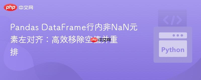 Pandas DataFrame行内非NaN元素左对齐:高效移除空值并重排