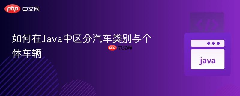如何在Java中区分汽车类别与个体车辆