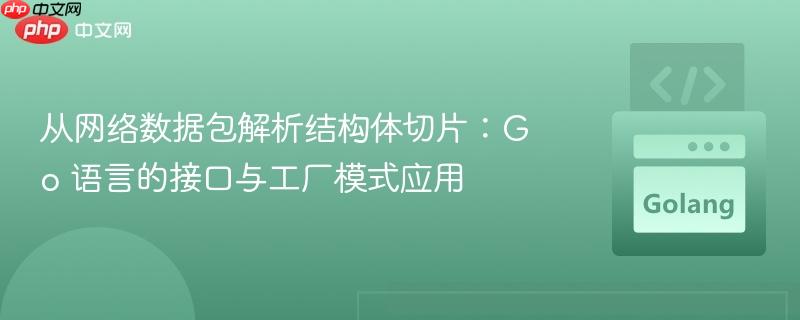 从网络数据包解析结构体切片：Go 语言的接口与工厂模式应用