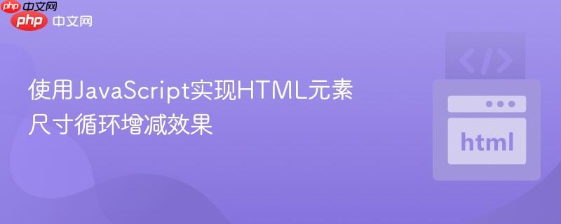 使用JavaScript实现HTML元素尺寸循环增减效果