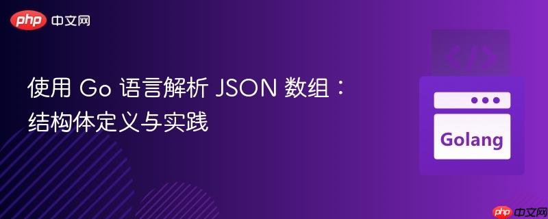 使用 go 語(yǔ)言解析 json 數(shù)組：結(jié)構(gòu)體定義與實(shí)踐