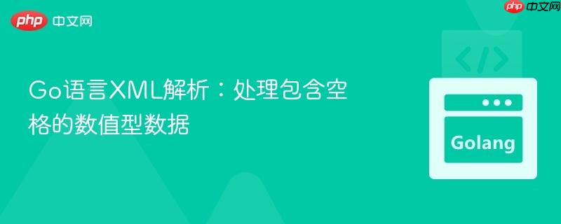 go語言xml解析：處理包含空格的數(shù)值型數(shù)據(jù)