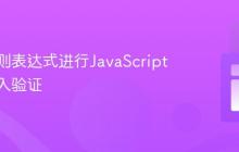使用正则表达式进行JavaScript用户输入验证