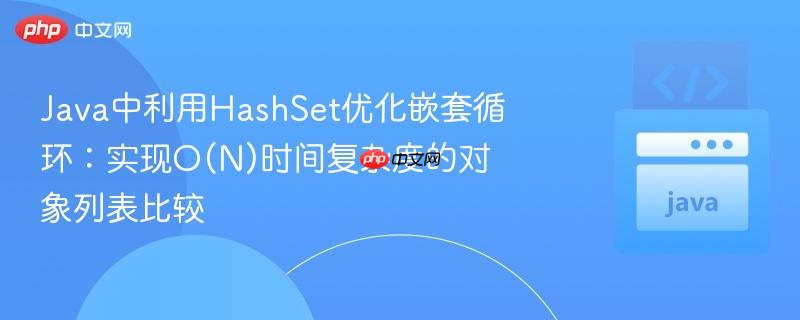 Java中利用HashSet優(yōu)化嵌套循環(huán)：實現(xiàn)O(N)時間復雜度的對象列表比較
