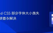 Tailwind CSS 部分字体大小类失效问题排查与解决