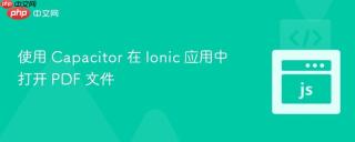 使用 capacitor 在 ionic 应用中打开 pdf 文件