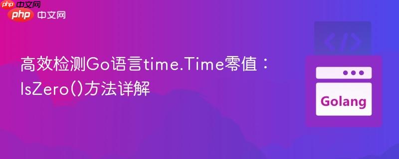 高效检测Go语言time.Time零值:IsZero()方法详解
