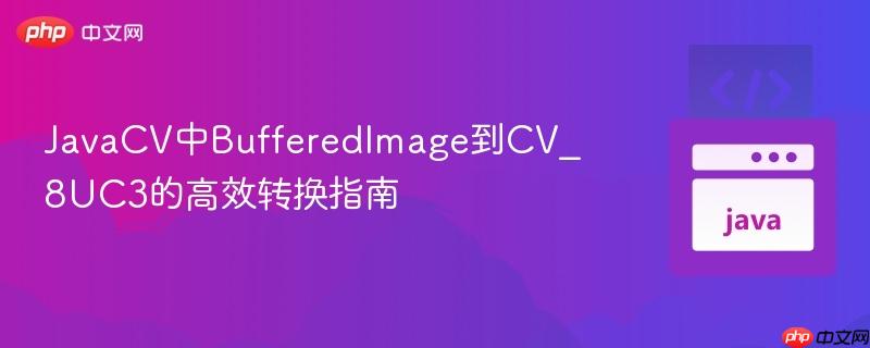 JavaCV中BufferedImage到CV_8UC3的高效转换指南