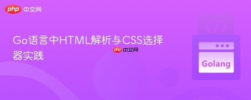 Go語(yǔ)言中HTML解析與CSS選擇器實(shí)踐
