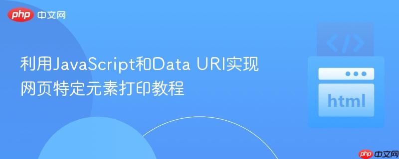 利用JavaScript和Data URI實(shí)現(xiàn)網(wǎng)頁(yè)特定元素打印教程