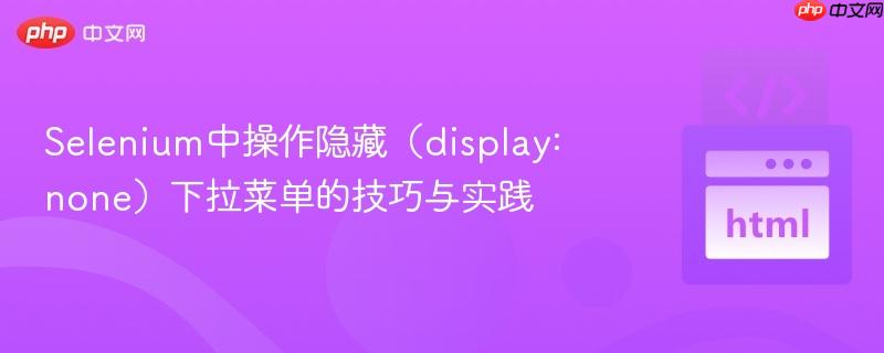 Selenium中操作隱藏（display: none）下拉菜單的技巧與實踐