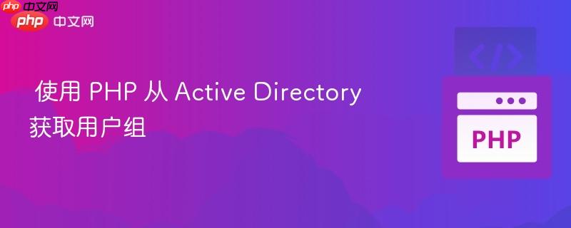 使用 PHP 从 Active Directory 获取用户组