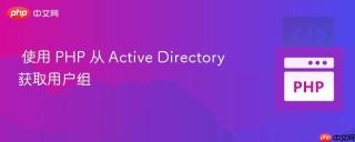 使用 PHP 从 Active Directory 获取用户组