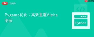 Pygame优化：高效重置Alpha图层