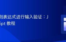 使用正则表达式进行输入验证：JavaScript 教程