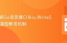 深入理解Go语言接口与io.WriteString的类型断言机制
