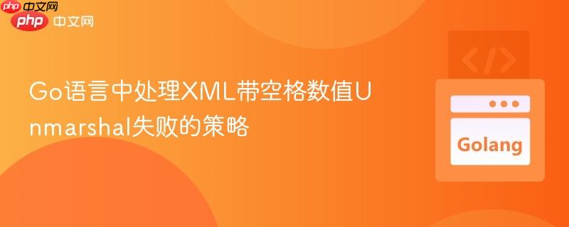 Go语言中处理XML带空格数值Unmarshal失败的策略