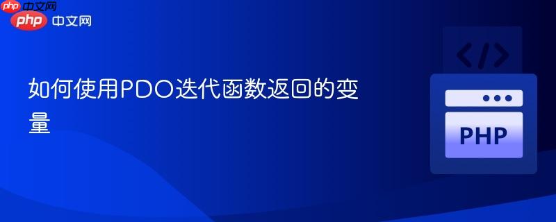 如何使用PDO迭代函数返回的变量