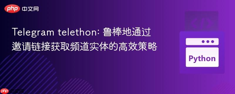 Telegram telethon: 鲁棒地通过邀请链接获取频道实体的高效策略