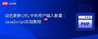 动态更新URL中的用户输入数量：JavaScript实现教程