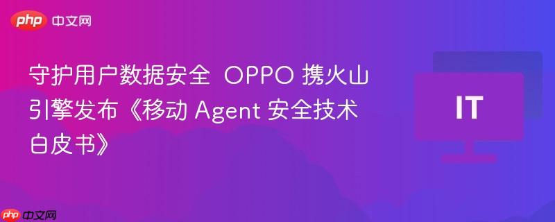 守護(hù)用戶數(shù)據(jù)安全  oppo 攜火山引擎發(fā)布《移動(dòng) agent 安全技術(shù)白皮書》